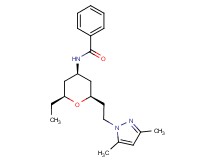 N-{(2R*,4R*,6S*)-2-[2-(3,5-dimethyl-1H-pyrazol-1-yl)ethyl]-6-ethyltetrahydro-2H-pyran-4-yl}benzamide