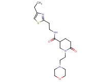 N-[2-(4-ethyl-1,3-thiazol-2-yl)ethyl]-1-[2-(4-morpholinyl)ethyl]-6-oxo-3-piperidinecarboxamide