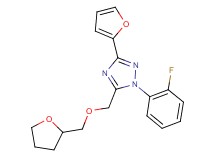 1-(2-fluorophenyl)-3-(2-furyl)-5-[(tetrahydrofuran-2-ylmethoxy)methyl]-1H-1,2,4-triazole