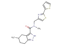 N,5-dimethyl-N-{[2-(2-thienyl)-1,3-thiazol-4-yl]methyl}-4,5,6,7-tetrahydro-2H-indazole-3-carboxamide