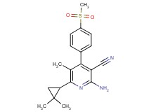 2-amino-6-(2,2-dimethylcyclopropyl)-5-methyl-4-[4-(methylsulfonyl)phenyl]nicotinonitrile