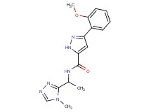 3-(2-methoxyphenyl)-N-[1-(4-methyl-4H-1,2,4-triazol-3-yl)ethyl]-1H-pyrazole-5-carboxamide