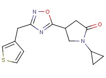 1-cyclopropyl-4-[3-(3-thienylmethyl)-1,2,4-oxadiazol-5-yl]-2-pyrrolidinone