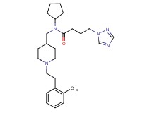 N-cyclopentyl-N-({1-[2-(2-methylphenyl)ethyl]-4-piperidinyl}methyl)-4-(1H-1,2,4-triazol-1-yl)butanamide