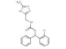 3-(2-chlorophenyl)-N-[(5-methyl-4H-1,2,4-triazol-3-yl)methyl]-3-phenylpropanamide