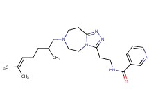 N-{2-[7-(2,6-dimethyl-5-hepten-1-yl)-6,7,8,9-tetrahydro-5H-[1,2,4]triazolo[4,3-d][1,4]diazepin-3-yl]ethyl}nicotinamide
