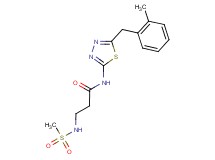 N-[5-(2-methylbenzyl)-1,3,4-thiadiazol-2-yl]-3-[(methylsulfonyl)amino]propanamide