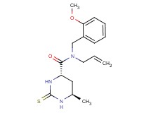 (4S*,6R*)-N-allyl-N-(2-methoxybenzyl)-6-methyl-2-thioxohexahydropyrimidine-4-carboxamide