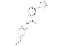 N-{[1-(ethoxymethyl)cyclopropyl]methyl}-3-(1H-pyrazol-1-yl)benzamide
