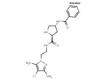 (2S,4R)-4-(benzoylamino)-N-[2-(4-chloro-3,5-dimethyl-1H-pyrazol-1-yl)ethyl]pyrrolidine-2-carboxamide