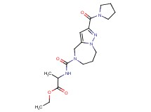 ethyl 2-({[2-(pyrrolidin-1-ylcarbonyl)-7,8-dihydro-4H-pyrazolo[1,5-a][1,4]diazepin-5(6H)-yl]carbonyl}amino)propanoate