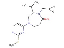 4-(cyclopropylmethyl)-3-isopropyl-1-[2-(methylthio)-4-pyrimidinyl]-1,4-diazepan-5-one