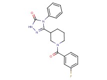 5-[1-(3-fluorobenzoyl)piperidin-3-yl]-4-phenyl-2,4-dihydro-3H-1,2,4-triazol-3-one