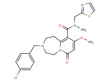 3-(4-chlorobenzyl)-9-methoxy-N-methyl-7-oxo-N-(1,3-thiazol-2-ylmethyl)-1,2,3,4,5,7-hexahydropyrido[1,2-d][1,4]diazepine-10-carboxamide
