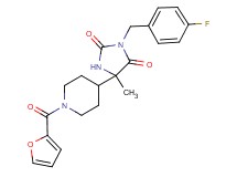 3-(4-fluorobenzyl)-5-[1-(2-furoyl)-4-piperidinyl]-5-methyl-2,4-imidazolidinedione