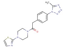 1-{[4-(5-methyl-1H-tetrazol-1-yl)phenyl]acetyl}-4-(1,3-thiazol-2-yl)piperazine