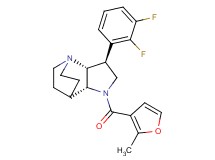 (2R*,3S*,6R*)-3-(2,3-difluorophenyl)-5-(2-methyl-3-furoyl)-1,5-diazatricyclo[5.2.2.0~2,6~]undecane