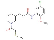 N-(5-chloro-2-methoxyphenyl)-3-{1-[(methylthio)acetyl]-3-piperidinyl}propanamide
