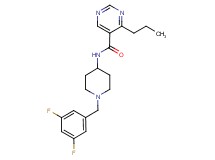 N-[1-(3,5-difluorobenzyl)piperidin-4-yl]-4-propylpyrimidine-5-carboxamide