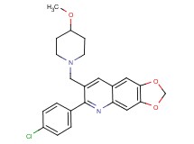 6-(4-chlorophenyl)-7-[(4-methoxy-1-piperidinyl)methyl][1,3]dioxolo[4,5-g]quinoline