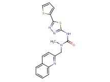 N-methyl-N-(quinolin-2-ylmethyl)-N'-[5-(2-thienyl)-1,3,4-thiadiazol-2-yl]urea