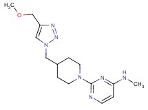 2-(4-{[4-(methoxymethyl)-1H-1,2,3-triazol-1-yl]methyl}-1-piperidinyl)-N-methyl-4-pyrimidinamine