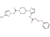 N-(1-{1-[(3-methyl-1H-pyrazol-1-yl)acetyl]-4-piperidinyl}-1H-pyrazol-5-yl)-3-phenoxypropanamide