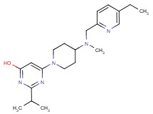 6-{4-[[(5-ethylpyridin-2-yl)methyl](methyl)amino]piperidin-1-yl}-2-isopropylpyrimidin-4-ol