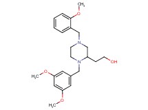 2-[1-(3,5-dimethoxybenzyl)-4-(2-methoxybenzyl)-2-piperazinyl]ethanol