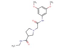 1-{2-[(3,5-dimethoxyphenyl)amino]-2-oxoethyl}-N-ethylpyrrolidine-3-carboxamide