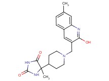 5-{1-[(2-hydroxy-7-methylquinolin-3-yl)methyl]piperidin-4-yl}-5-methylimidazolidine-2,4-dione