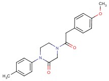 4-[(4-methoxyphenyl)acetyl]-1-(4-methylphenyl)-2-piperazinone