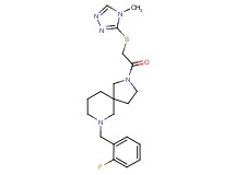 7-(2-fluorobenzyl)-2-{[(4-methyl-4H-1,2,4-triazol-3-yl)thio]acetyl}-2,7-diazaspiro[4.5]decane