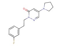 2-[2-(3-fluorophenyl)ethyl]-5-pyrrolidin-1-ylpyridazin-3(2H)-one