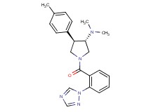 (3S*,4R*)-N,N-dimethyl-4-(4-methylphenyl)-1-[2-(1H-1,2,4-triazol-1-yl)benzoyl]pyrrolidin-3-amine