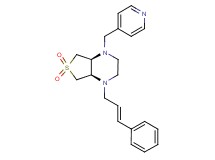 (4aS*,7aR*)-1-[(2E)-3-phenyl-2-propen-1-yl]-4-(4-pyridinylmethyl)octahydrothieno[3,4-b]pyrazine 6,6-dioxide