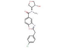 2-(4-chlorobenzyl)-N-[(3S*,4R*)-4-hydroxytetrahydrofuran-3-yl]-N-methyl-1,3-benzoxazole-5-carboxamide