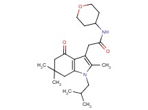 2-(1-isobutyl-2,6,6-trimethyl-4-oxo-4,5,6,7-tetrahydro-1H-indol-3-yl)-N-(tetrahydro-2H-pyran-4-yl)acetamide