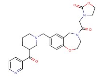 3-{2-oxo-2-[7-{[3-(3-pyridinylcarbonyl)-1-piperidinyl]methyl}-2,3-dihydro-1,4-benzoxazepin-4(5H)-yl]ethyl}-1,3-oxazolidin-2-one