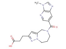 3-{5-[(3-methyl-3H-imidazo[4,5-b]pyridin-6-yl)carbonyl]-5,6,7,8-tetrahydro-4H-pyrazolo[1,5-a][1,4]diazepin-2-yl}propanoic acid
