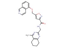 5-[(5-isoquinolinyloxy)methyl]-N-[(4-methyl-5,6,7,8-tetrahydro-2-quinazolinyl)methyl]-3-isoxazolecarboxamide