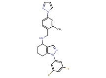 1-(3,5-difluorophenyl)-N-[2-methyl-4-(1H-pyrazol-1-yl)benzyl]-4,5,6,7-tetrahydro-1H-indazol-4-amine