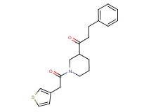 3-phenyl-1-[1-(3-thienylacetyl)-3-piperidinyl]-1-propanone
