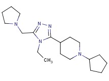1-cyclopentyl-4-[4-ethyl-5-(pyrrolidin-1-ylmethyl)-4H-1,2,4-triazol-3-yl]piperidine