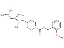 1-(5-{1-[3-(2-methoxyphenyl)propanoyl]piperidin-4-yl}-4-methyl-4H-1,2,4-triazol-3-yl)-N,N-dimethylmethanamine