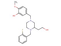 5-{[4-(2-fluorobenzyl)-3-(2-hydroxyethyl)-1-piperazinyl]methyl}-2-methoxyphenol