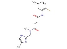 N'-(2-fluoro-5-methylphenyl)-N-methyl-N-[(4-methyl-1H-imidazol-2-yl)methyl]succinamide