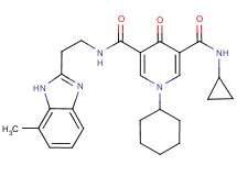 1-cyclohexyl-N-cyclopropyl-N'-[2-(7-methyl-1H-benzimidazol-2-yl)ethyl]-4-oxo-1,4-dihydro-3,5-pyridinedicarboxamide