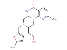 2-{3-(2-hydroxyethyl)-4-[(5-methyl-2-furyl)methyl]-1-piperazinyl}-6-methylnicotinamide