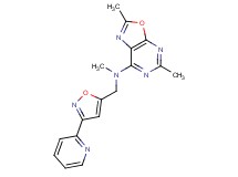 N,2,5-trimethyl-N-[(3-pyridin-2-ylisoxazol-5-yl)methyl][1,3]oxazolo[5,4-d]pyrimidin-7-amine